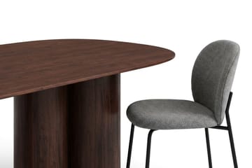 Juno Matgrupp rektangulärt 220 cm Valnöt med 6 Sawako Matstolar - Valnöt - Möbler - Bord & matgrupp - Matgrupp