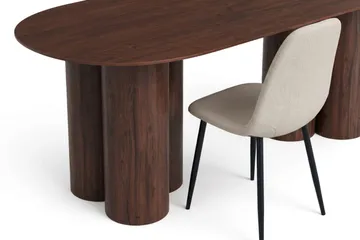 Juno Matgrupp rektangulärt 220 cm Valnöt med 8 Nibe Matstolar - Valnöt - Möbler - Bord & matgrupp - Matgrupp