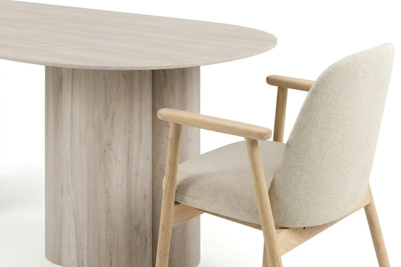 Juno Matgrupp rektangulärt 220 cm Vitlaserad med 6 Reciclar Matstolar - Vitlaserad - Möbler - Bord & matgrupp - Matgrupp