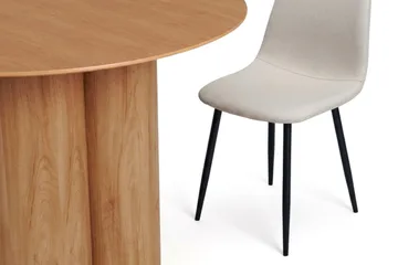 Juno Matgrupp runt 110 cm Ek med 4 Nibe Matstolar - Ek - Möbler - Bord & matgrupp - Matgrupp