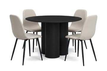 Beige/Metal legs black - Svart