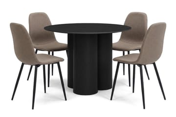 Brown/metal legs black - Svart