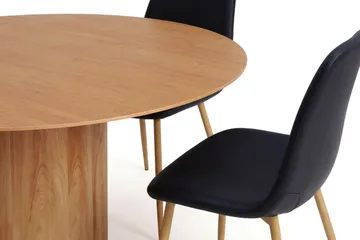 Juno Matgrupp runt 150 cm Ek med 6 Nibe Matstolar - Ek - Möbler - Bord & matgrupp - Matgrupp