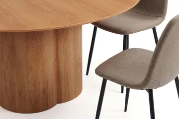 Juno Matgrupp runt 150 cm Ek med 6 Nibe Matstolar - Ek - Möbler - Bord & matgrupp - Matgrupp