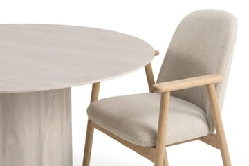Juno Matgrupp runt 150 cm Vitlaserad med 6 Reciclar Matstolar - Vitlaserad - Möbler - Bord & matgrupp - Matgrupp