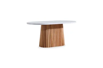 Karamea Matbord 170 cm Oval - Vit/Natur - Möbler - Bord & matgrupp - Matbord & köksbord