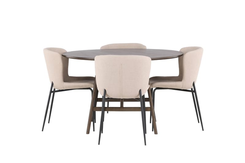 Kaseidon Matbord 100 cm med 4 Modesto Matstol