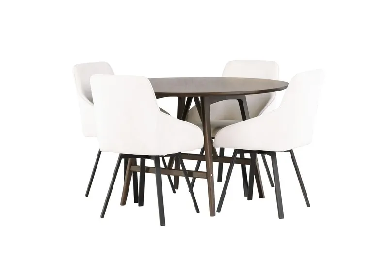 Kaseidon Matbord 100 cm med 4 Rosie Matstol - Möbler - Bord & matgrupp - Matgrupp
