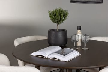 Kaseidon Matgrupp 100 cm Rund med 4 Edina Stolar - Mörkbrun - Möbler - Bord & matgrupp - Matgrupp