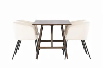Kaseidon Matgrupp 120 cm Rektangulär med 4 Berit stolar - Beige - Möbler - Bord & matgrupp - Matgrupp
