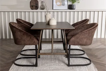 Kaseidon Matgrupp 120 cm Rektangulär med 4 Evening stolar - Möbler - Bord & matgrupp - Matgrupp