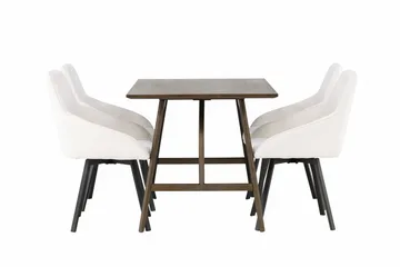 Kaseidon Matgrupp 120 cm Rektangulär med 4 Rosie stolar - Beige - Möbler - Bord & matgrupp - Matgrupp
