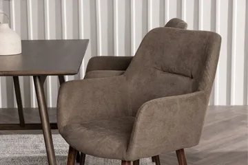 Kaseidon Matgrupp 120 cm Rektangulär med 4 Tomorrow stolar - Brun - Möbler - Bord & matgrupp - Matgrupp