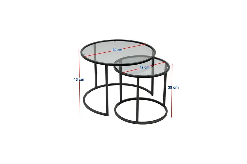 Kashiwa Soffbord 60 cm - Svart - Möbler - Bord & matgrupp - Soffbord