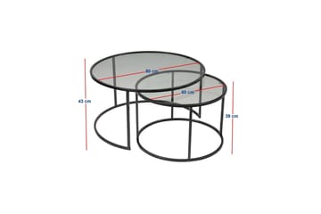 Kashiwa Soffbord 80 cm - Svart - Möbler - Bord & matgrupp - Soffbord