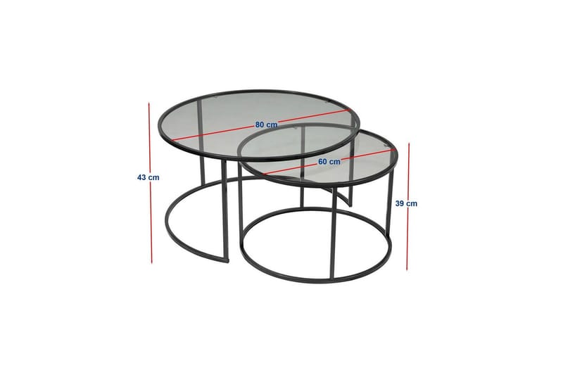 Kashiwa Soffbord 80 cm - Svart - Möbler - Bord & matgrupp - Soffbord