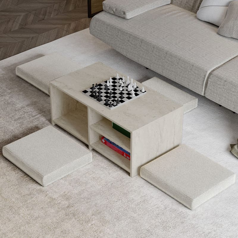 Kavon Soffbordsset 90x44,1x45 cm - Travertin - Möbler - Bord & matgrupp - Soffbord