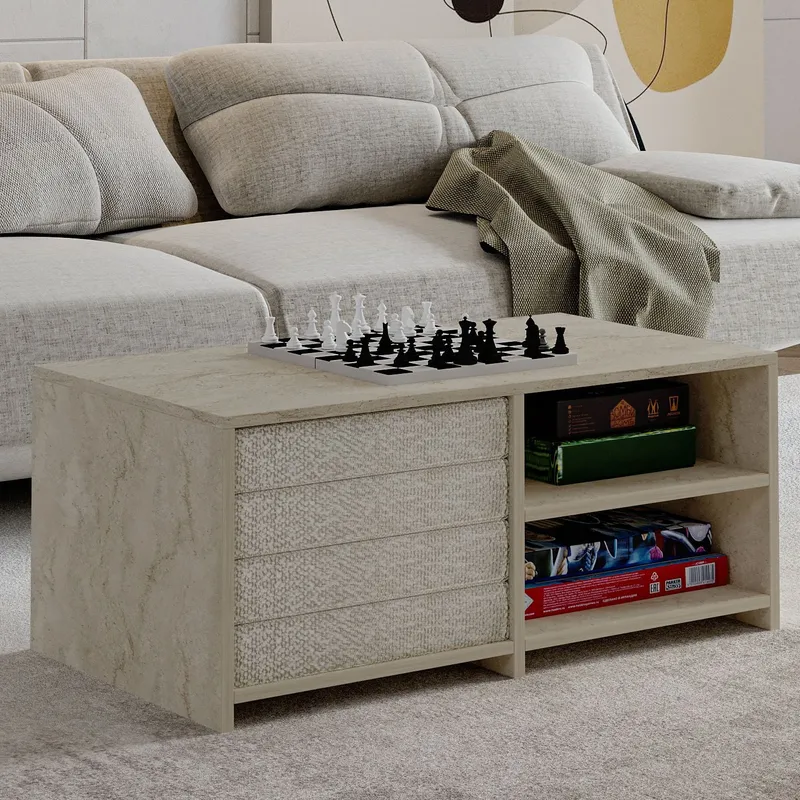 Kavon Soffbordsset 90x44,1x45 cm - Travertin - Möbler - Bord & matgrupp - Soffbord