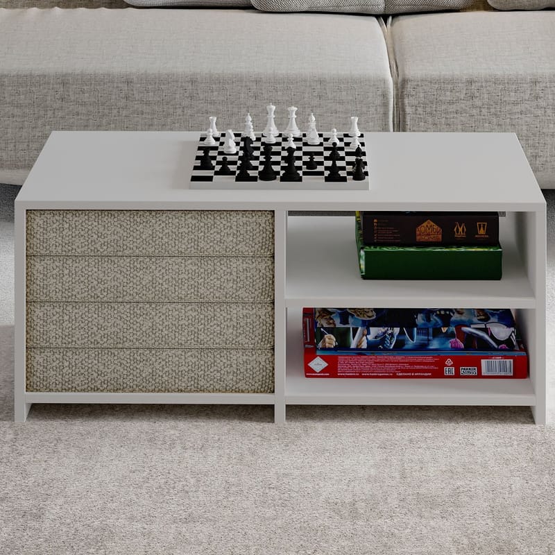 Kavon Soffbordsset 90x44,1x45 cm - Vit - Möbler - Bord & matgrupp - Soffbord