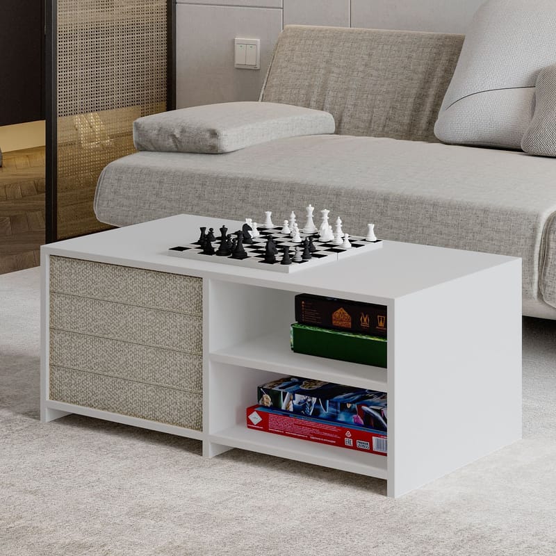 Kavon Soffbordsset 90x44,1x45 cm - Vit - Möbler - Bord & matgrupp - Soffbord