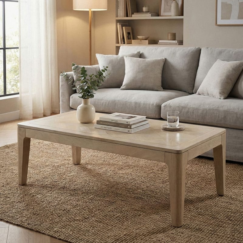 Kelela Soffbord 120 cm - Vitlaserad - Möbler - Bord & matgrupp - Soffbord