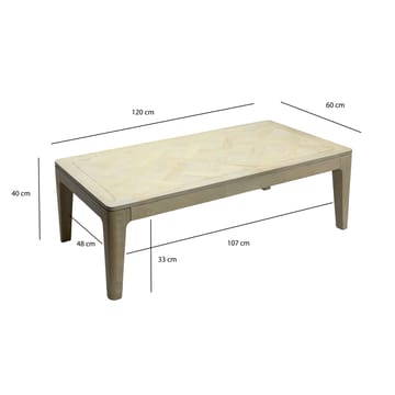 Kelela Soffbord 120 cm - Vitlaserad - Möbler - Bord & matgrupp - Soffbord
