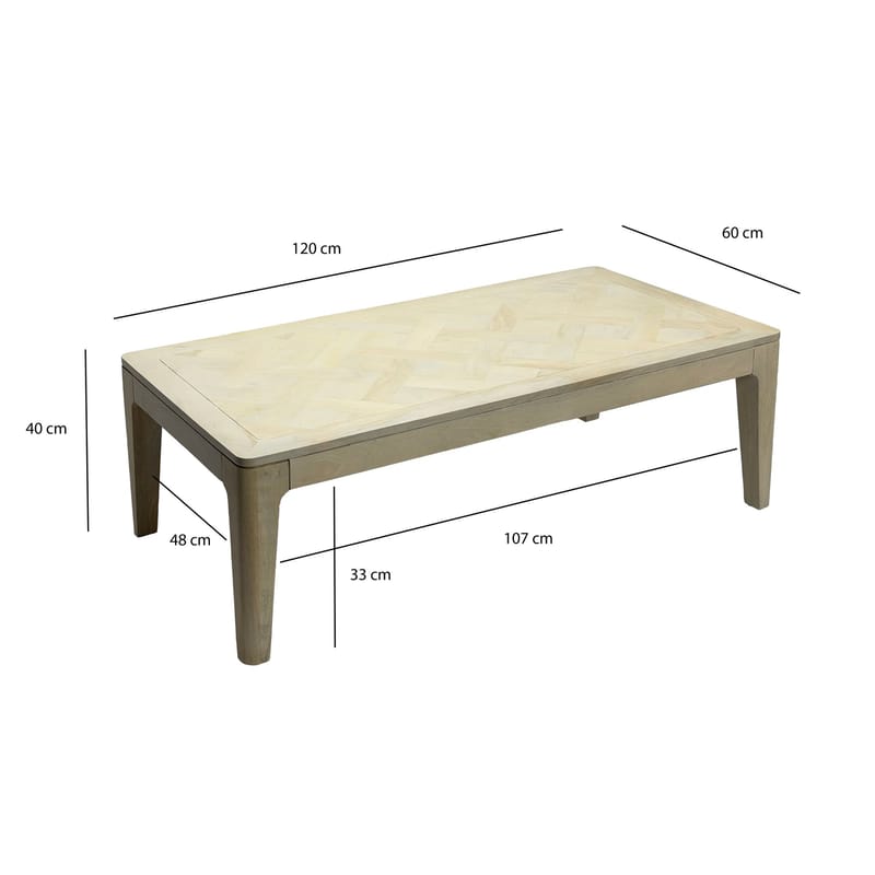 Kelela Soffbord 120 cm - Vitlaserad - Möbler - Bord & matgrupp - Soffbord