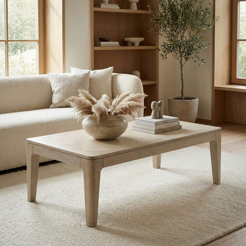 Kelela Soffbord 120 cm - Vitlaserad - Möbler - Bord & matgrupp - Soffbord