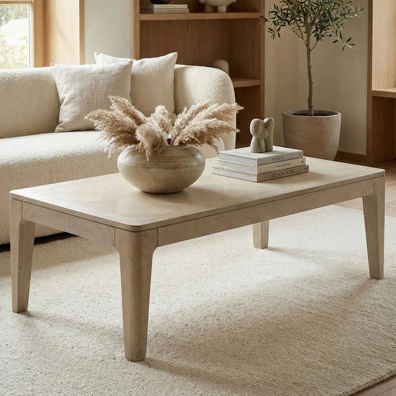 Kelela Soffbord 120 cm - Vitlaserad - Möbler - Bord & matgrupp - Soffbord