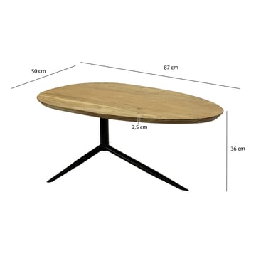 Kelora Soffbord 87 cm Oval - Naturligt ljusbrun/svart - Möbler - Bord & matgrupp - Soffbord