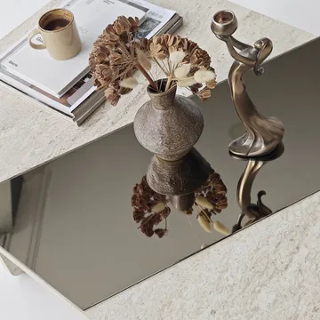 Kelrosin Soffbord Rektangulär - Bronzie Och Travertin - Möbler - Bord & matgrupp - Soffbord