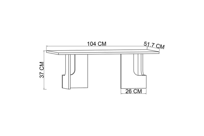Kiros Soffbord 104 cm - Beige - Möbler - Bord & matgrupp - Soffbord
