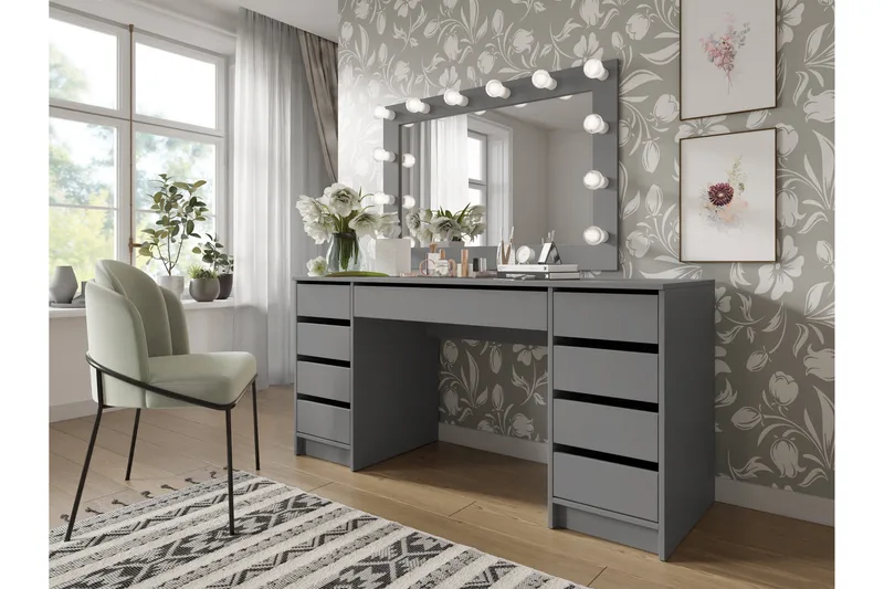 Adrash Skrivbord 55x154 cm - Grå - Möbler - Bord & matgrupp - Kontorsbord - Skrivbord