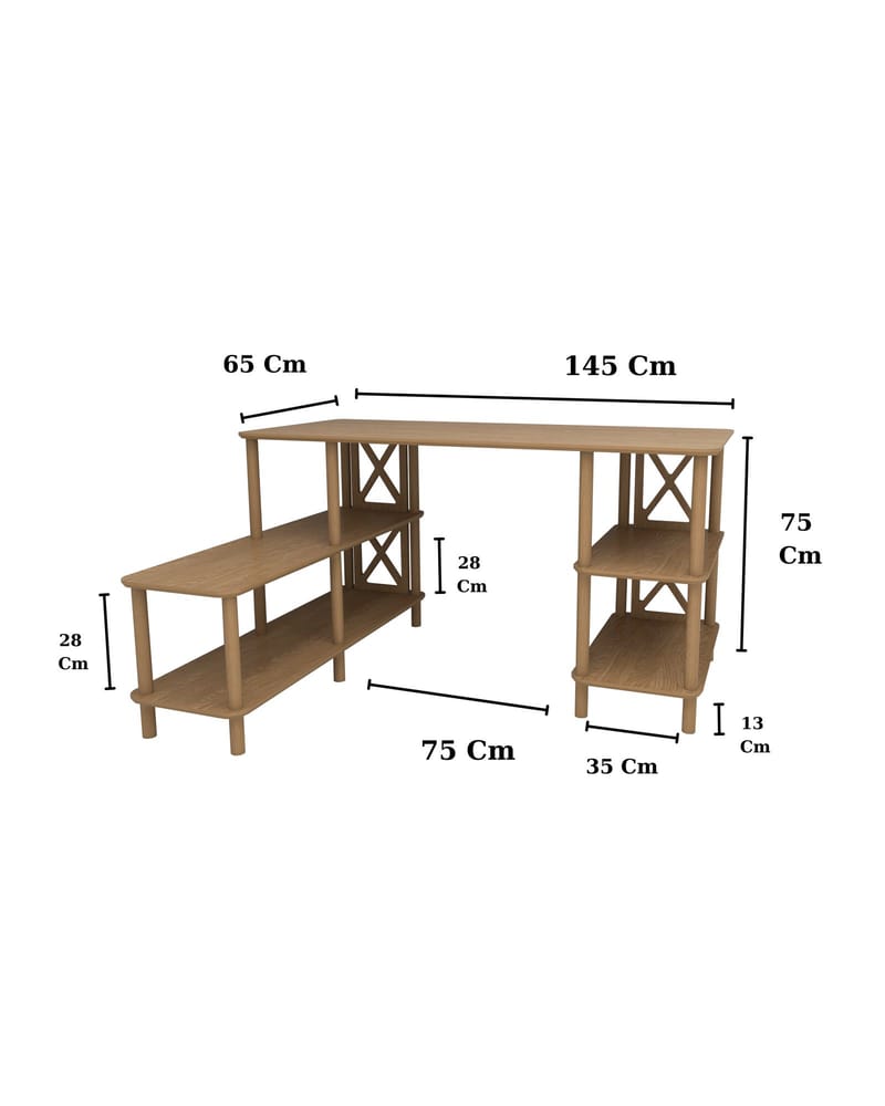 Akiliano Skrivbord 145 cm - Ek - Möbler - Bord & matgrupp - Kontorsbord - Skrivbord