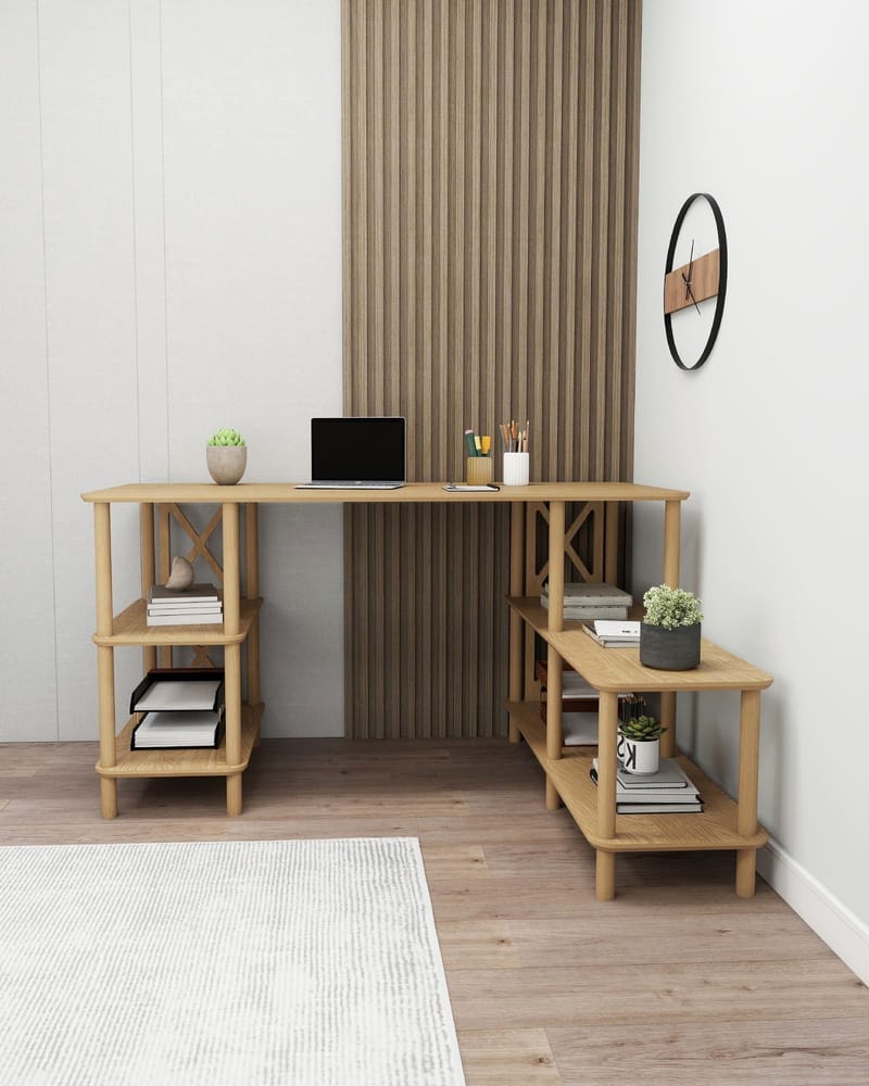 Akiliano Skrivbord 145 cm - Ek - Möbler - Bord & matgrupp - Kontorsbord - Skrivbord