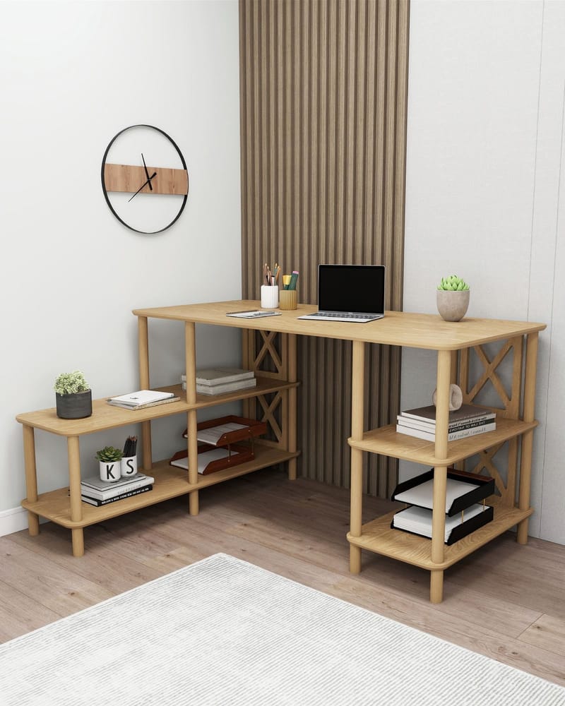 Akiliano Skrivbord 145 cm - Ek - Möbler - Bord & matgrupp - Kontorsbord - Skrivbord