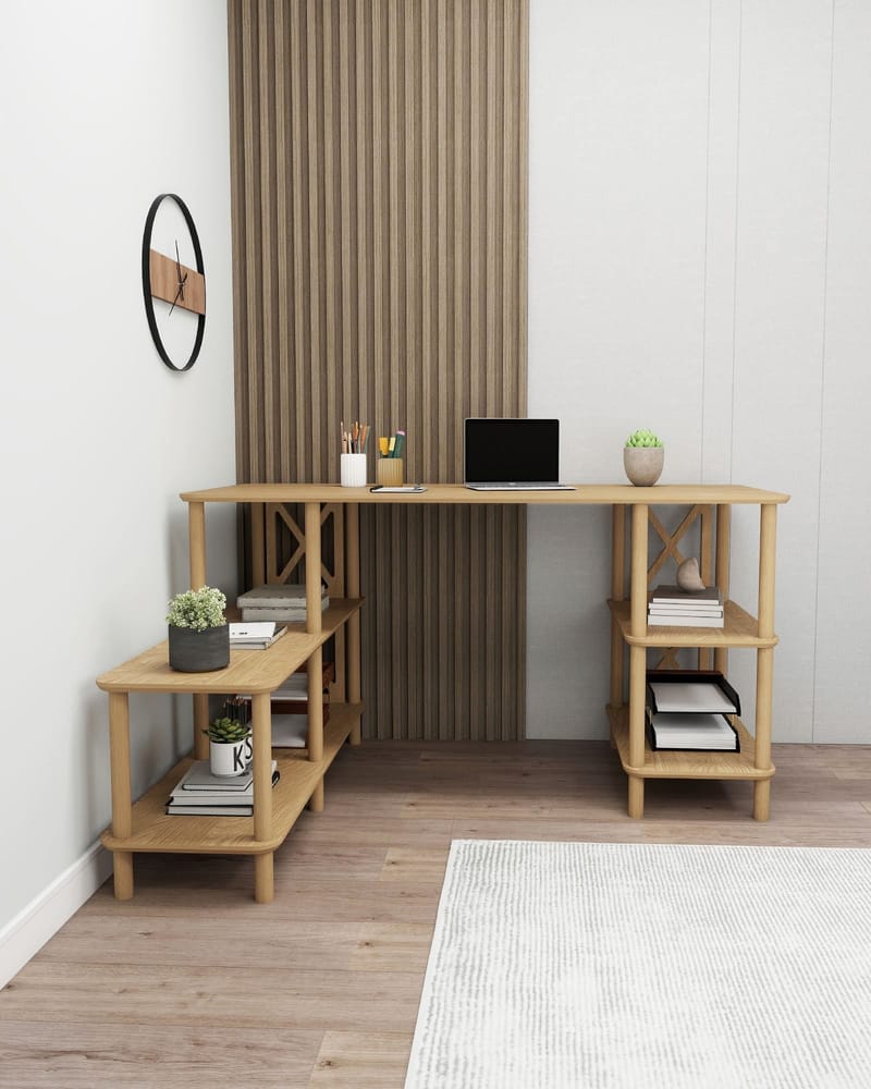 Akiliano Skrivbord 145 cm - Ek - Möbler - Bord & matgrupp - Kontorsbord - Skrivbord