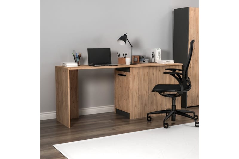 Akser Skrivbord 47x180 cm - Brun/Antracit - Möbler - Bord & matgrupp - Kontorsbord - Skrivbord
