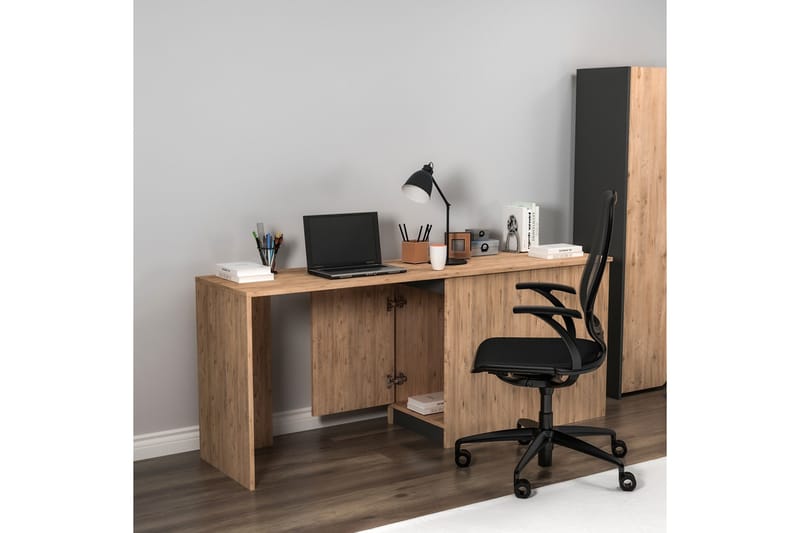 Akser Skrivbord 47x180 cm - Brun/Antracit - Möbler - Bord & matgrupp - Kontorsbord - Skrivbord