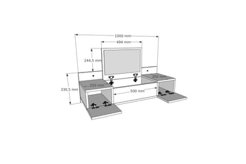 Andifli Sminkbord 100 cm - Brun - Möbler - Bord & matgrupp - Kontorsbord - Skrivbord