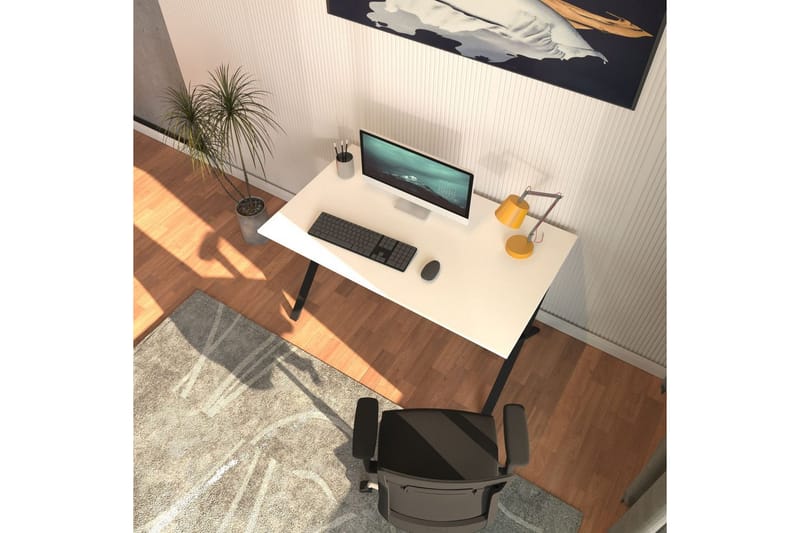 Athodna Skrivbord 70x120 cm - Svart/Vit - Möbler - Bord & matgrupp - Kontorsbord - Skrivbord