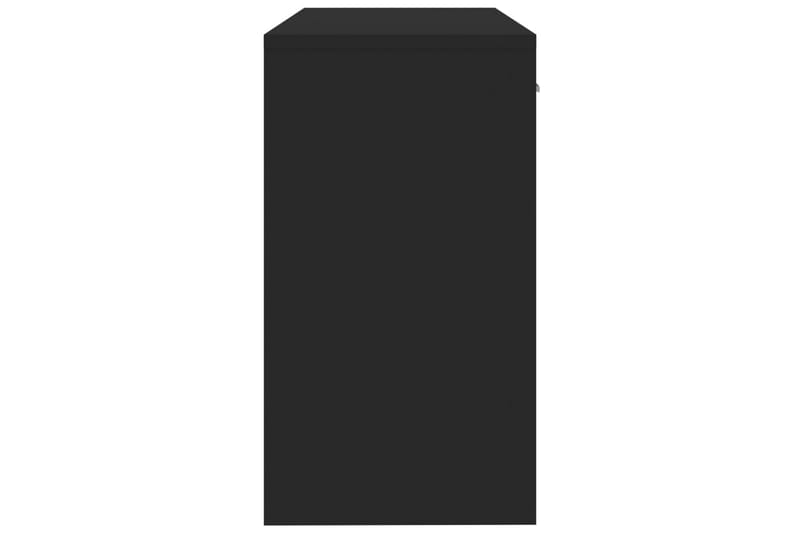 beBasic Skrivbord lådor & skåp svart 100x40x73cm konstruerat trä - Black - Skrivbord - Datorbord