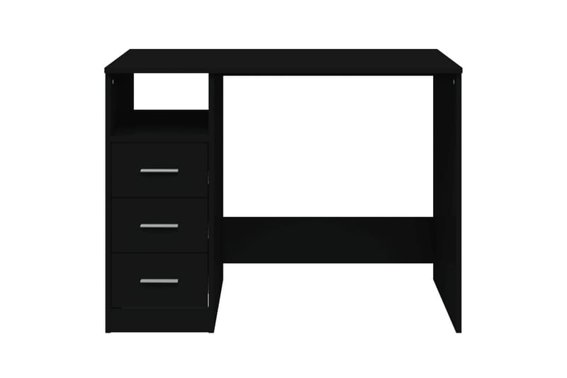 beBasic Skrivbord med lådor svart 102x50x76 cm konstruerat trä - Black - Skrivbord - Datorbord