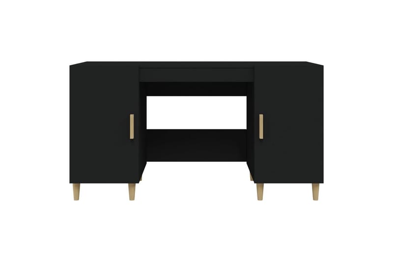 beBasic Skrivbord svart 140x50x75 cm konstruerat trä - Black - Skrivbord - Datorbord
