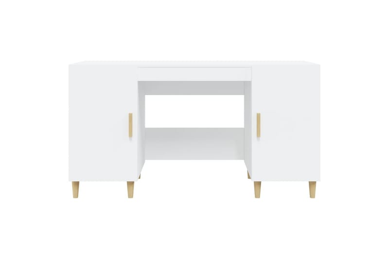 beBasic Skrivbord vit 140x50x75 cm konstruerat trä - White - Skrivbord - Datorbord