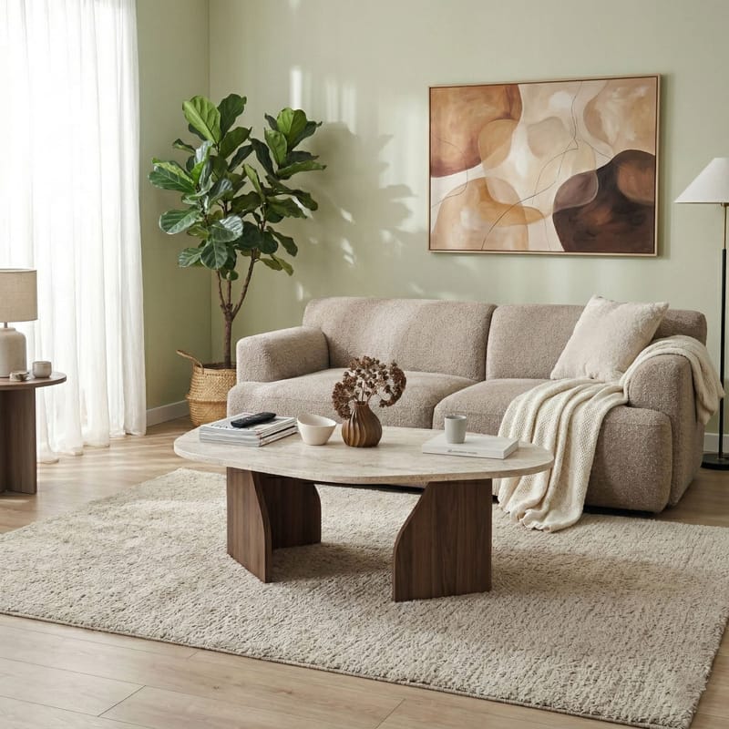 Berriaren Skrivbord 100x35x60 cm - Travertine Walnut - Möbler - Bord & matgrupp - Kontorsbord - Skrivbord