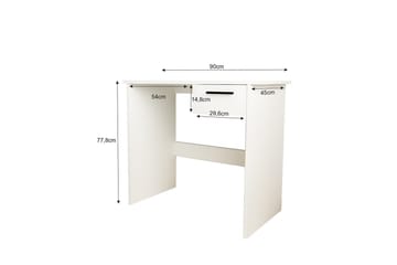Bralis Skrivbord 45x90 cm - Vit - Möbler - Bord & matgrupp - Kontorsbord - Skrivbord