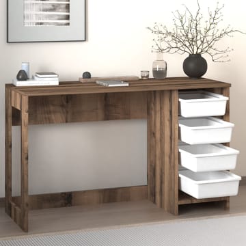 Branik Skrivbord 120x73x45 cm - White och Antique Walnut - Möbler - Bord & matgrupp - Kontorsbord - Skrivbord