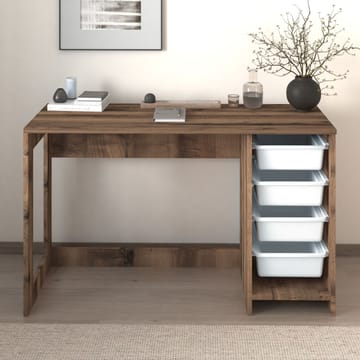 Branik Skrivbord 120x73x45 cm - White och Antique Walnut - Möbler - Bord & matgrupp - Kontorsbord - Skrivbord
