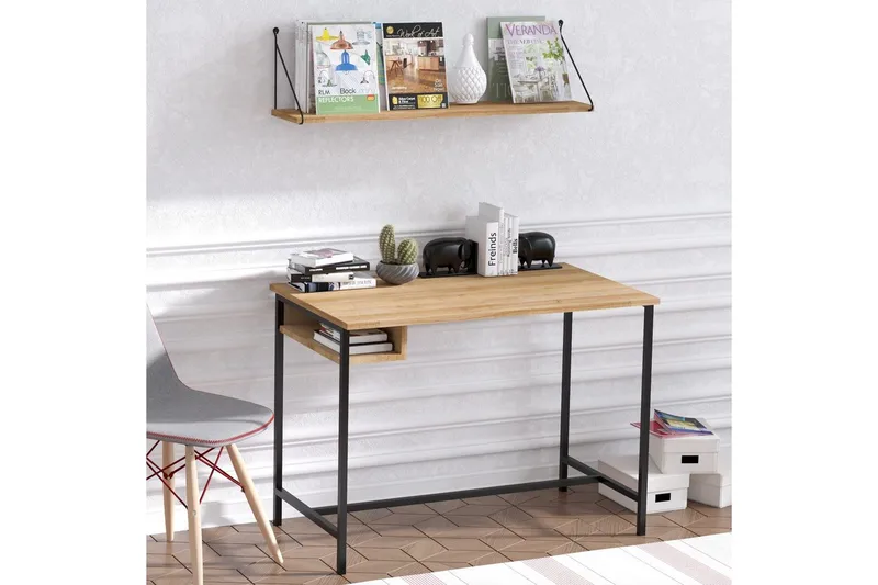 Cadris Skrivbord 60x100 cm - Ek/Svart - Möbler - Bord & matgrupp - Kontorsbord - Skrivbord